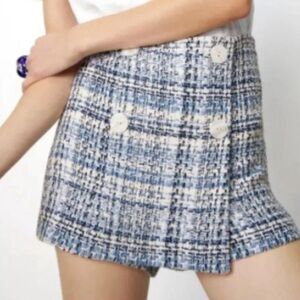 NWOT Zara Checkered Skort